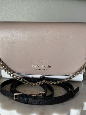 kate spade Two-Tone Blush, White & Black Chain Crossbody
